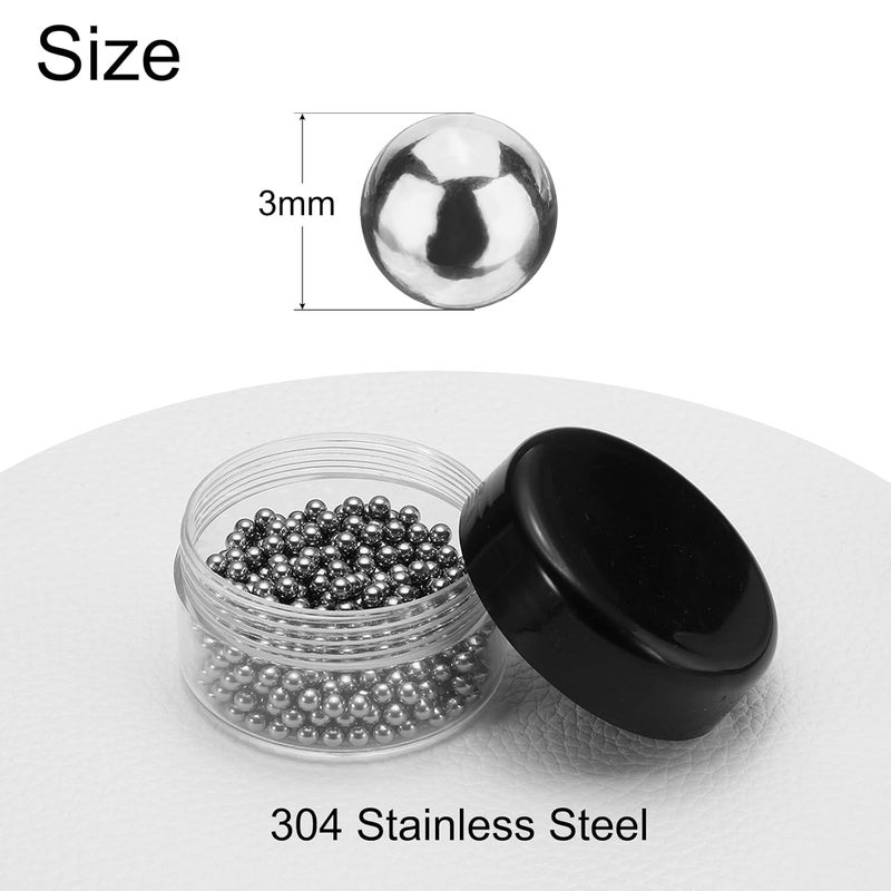 uxcell 500 Pcs 3 mm Bearing Balls 304 Stainless Steel Ball G100 Precision Balls - Image 2